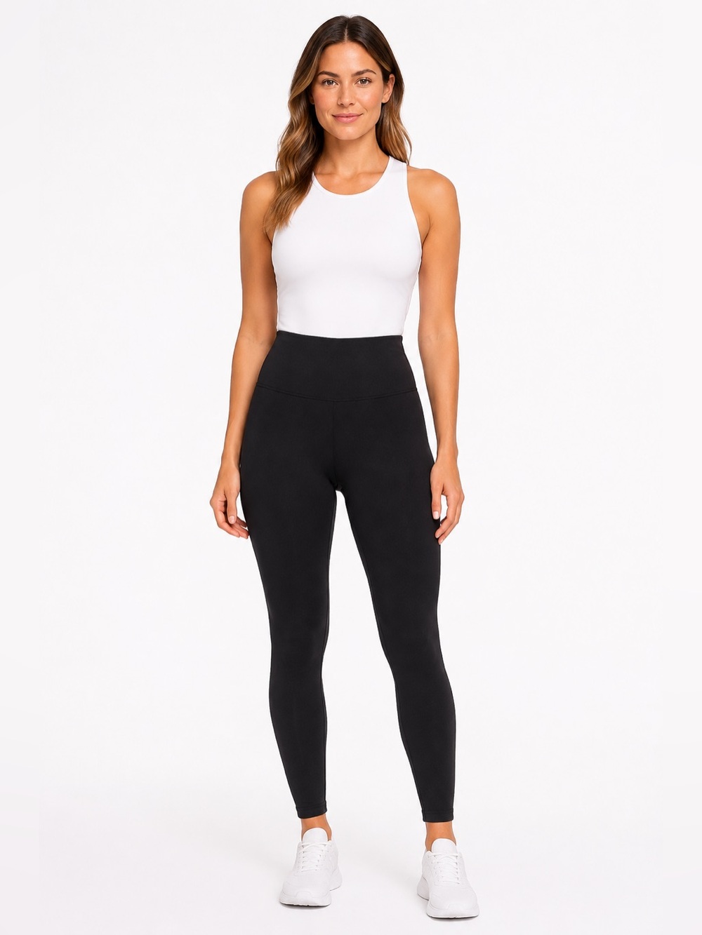 SPANX Look at Me Now Seamless Leggings Black High Rise Size L EUC